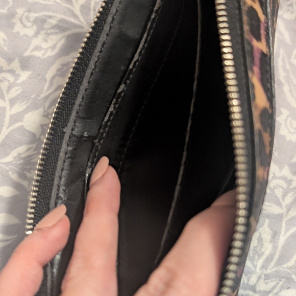 Coach Leopard Print Wallet - Purple and Tan - Picture 6 of 6